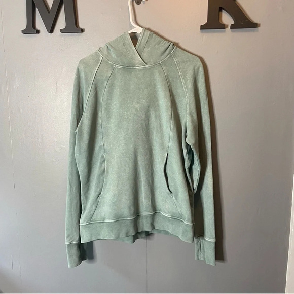 Lululemon Scuba Pullover Washed Blue Charcoal size 8 - Picture 3 of 14